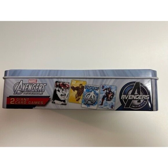 Marvel Avengers Giant 4"x6" Card Games War and Rummy In Nice Tin Box Ages 5+ - Picture 3 of 6